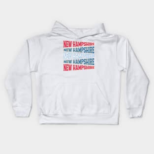 TEXT ART USA NEW HAMPSHIRE Kids Hoodie